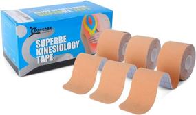 img 4 attached to 💪 Superior Performance: PRECUT Kinesiology Tape for Muscles - 3 Pack, 2 Inch x 16.5 Feet - Professional-Grade Kinesthetic Tape for Knee, Shoulder, and Elbow Support