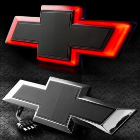 img 4 attached to 🚗 Bosswell LED Tailgate Emblem for 2007~2018 Chevy Silverado Trucks - Red Light-up Brake Light - Easy Install with Adhesive Tape
