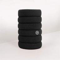 gimme bands thick fit hair ties: no-break microfiber elastics for thick hair, gentle hold, snag-free design, black onyx logo