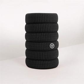 img 4 attached to GIMME Bands Thick Fit Hair Ties: No-Break Microfiber Elastics for Thick Hair, Gentle Hold, Snag-Free Design, Black Onyx