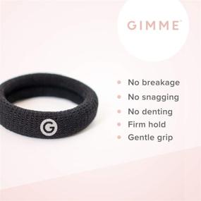 img 2 attached to GIMME Bands Thick Fit Hair Ties: No-Break Microfiber Elastics for Thick Hair, Gentle Hold, Snag-Free Design, Black Onyx