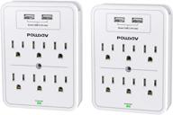 мощный защитник powsav 6 outlet extender, 2 дюйма: максимальная безопасность и универсальность логотип