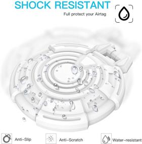 img 2 attached to 🔒 DamonLight AirTag Case: Shockproof Silicone Holder for AirTag - 1-Pack, Full-Body Protection - White