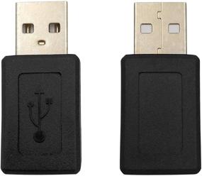 img 3 attached to 💻 2 шт. USB 2.0 мужской разъем на женский Micro USB адаптер: эффективное решение для передачи данных.