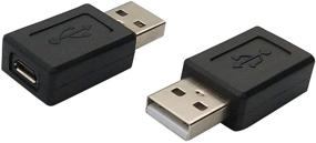 img 4 attached to 💻 2 шт. USB 2.0 мужской разъем на женский Micro USB адаптер: эффективное решение для передачи данных.