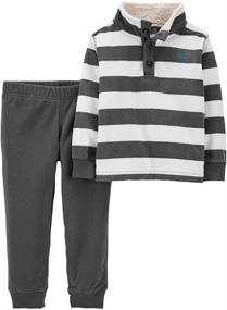 img 1 attached to Carters Toddler Fleece Stripe White