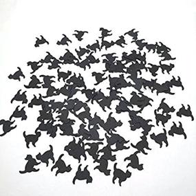 img 1 attached to 🐱 Hemarty 100pcs Black Cat Confetti for Halloween Decor, Birthday Parties, and Cat Lovers