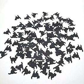 img 2 attached to 🐱 Hemarty 100pcs Black Cat Confetti for Halloween Decor, Birthday Parties, and Cat Lovers