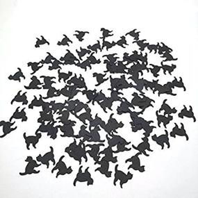 img 3 attached to 🐱 Hemarty 100pcs Black Cat Confetti for Halloween Decor, Birthday Parties, and Cat Lovers