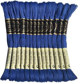 img 3 attached to 🎨 PAON Embroidery 14 Pack: Color 797 Royal, 7 Yards - Shop Now!