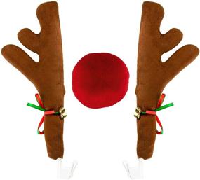 img 4 attached to Enhance Your Vehicle's Festive Spirit with Ubabe Reindeer Car Costume: Reindeer Antlers and Rudolph Nose for Christmas Decorations, Xmas Gifts, and Auto Accessories