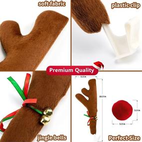 img 1 attached to Enhance Your Vehicle's Festive Spirit with Ubabe Reindeer Car Costume: Reindeer Antlers and Rudolph Nose for Christmas Decorations, Xmas Gifts, and Auto Accessories