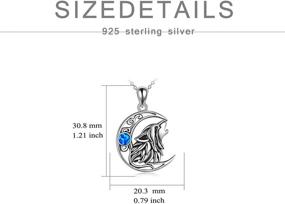 img 1 attached to 🐺 POPKIMI Wolf Jewelry Christmas Gifts - Sterling Silver Crystal Opal Moon Howling Wolf Pendant Necklace Set [Includes Wolf Necklace, Urn Necklace, and Locket Necklace] - Ideal Jewelry for Women, Men, Girls, Wolf Lovers; Perfect Birthday Gift for Mom, Friends