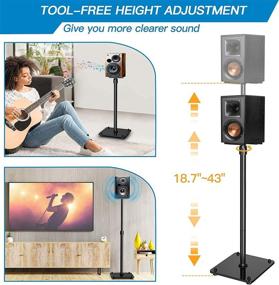 img 3 attached to PERLESMITH Universal Adjustable Satellite Bookshelf