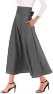 👗 stylish women's high-waisted pleated maxi skirt: vintage, versatile, and pocket-friendly! logo