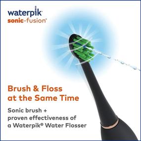 img 3 attached to 🦷 Waterpik Sonic-Fusion Professional Flossing Electric Toothbrush, Black, Single Pack