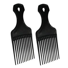 img 2 attached to 🔡 Efficiently Untangle Hair with 7in Plastic Pick Comb - 2 Pack
