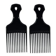 🔡 efficiently untangle hair with 7in plastic pick comb - 2 pack logo