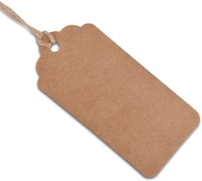 img 1 attached to 🏷️ High-Quality 100 PCS Gift Tags with 328 Feet Jute Twine: LOOMY Blank Kraft Paper Tags for Craft Projects, Weddings & Celebrations