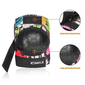 img 3 attached to 🛡️ 6-in-1 Kids Protective Gear Set: IDMAX Child Knee Pads, Elbow Pads, and Wrist Guard with Adjustable Strap for Rollerblading, Roller Skates, BMX, Skateboarding, Inline Skating, Biking, Scooting, and Sports