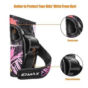 img 2 attached to 🛡️ 6-in-1 Kids Protective Gear Set: IDMAX Child Knee Pads, Elbow Pads, and Wrist Guard with Adjustable Strap for Rollerblading, Roller Skates, BMX, Skateboarding, Inline Skating, Biking, Scooting, and Sports