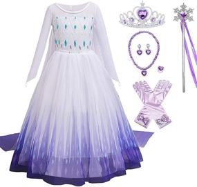 img 4 attached to Princess Costume Halloween Birthday Purple