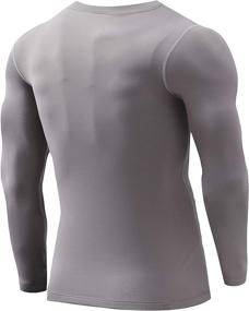 img 2 attached to 👕 Nooz Men's Fleece Lined Cool Dry Compression Baselayer: Stay Warm and Comfortable in These Long Sleeve Shirts