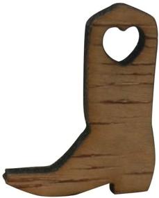 img 3 attached to 100pcs Unfinished Wood Cutouts: Miniature Wooden Cowboy Boots for DIY Crafts & Decorations - SUPVOX