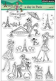 img 1 attached to 🗼 Penny Black Decorative Rubber Stamps, Parisian Day