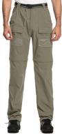 hiking stretch pants for men: convertible, quick-dry, lightweight zip off outdoor travel safari pants логотип