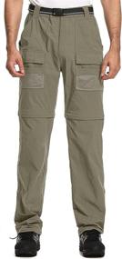 img 4 attached to Hiking Stretch Pants for Men: Convertible, Quick-dry, Lightweight Zip Off Outdoor Travel Safari Pants