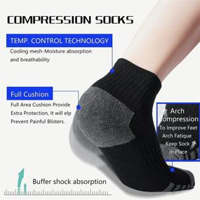 img 2 attached to 🧦 Copper Compression Socks for Men & Women - Support for Athletic Running Cycling and Improved Circulation for Plantar Fasciitis