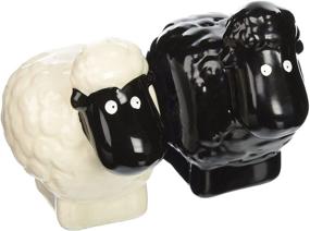 img 1 attached to 🐑 Dublin Gift Salt and Pepper Shakers - The Black Sheep Pair