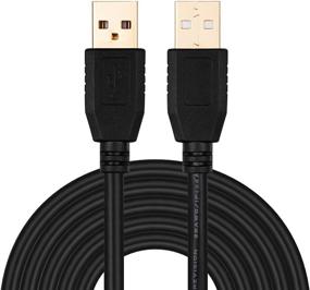 img 4 attached to 🔌 High Quality 50ft USB A to A Male Cable - Gold-plated Connectors for Hard Drives, Printers, Modems, Cameras