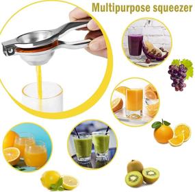 img 2 attached to 🍋 Wuyule 4-in-1 Manual Juicer: Citrus Lemon Orange Squeezer with Measuring Cup, Grater, and Lemon Squeezer - Transparent White, 20OZ