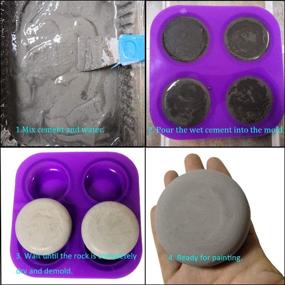 img 3 attached to 🎨 Premium Silicone Molds for Mandala Dot Painting Rocks: Oval and Urchin Shapes
