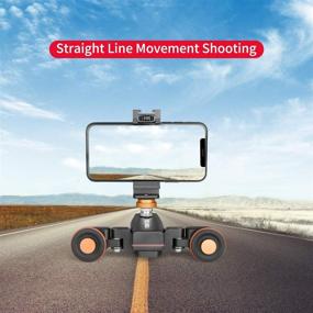 img 2 attached to 📷 Motorized Camera Slider by YELANGU: Rechargeable Dolly with Wireless Remote Control, 3-Speed Adjustable Slider for 360° Swivel. Ideal for DSLR Cameras, Camcorders, Gopros & Smartphones (Phone Holder Included)