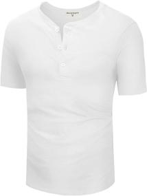 img 4 attached to Derminpro Mens Henley T Shirts Designed