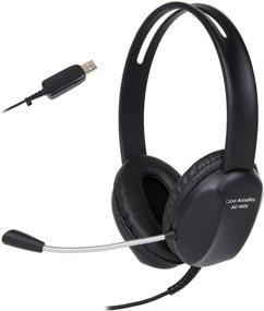 img 4 attached to 🎧 Cyber Acoustics AC-4006: Stereo USB Headset with Noise Cancelling Microphone for PC & Mac - Ideal for Classroom or Home