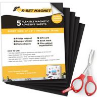 🧲 peel and stick magnetic sheets: 5pcs 4x6 inch - photo magnetic paper for diy crafts and picture magnets логотип