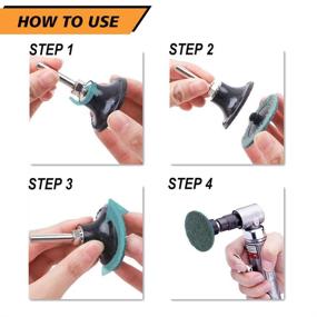 img 2 attached to 🛠️ Coceca 48pcs Roloc Discs with 1/4 Inch Holder for Die Grinder - Quick Change Sanding Discs, Surface Conditioning Discs - Fine, Medium, and Coarse Grits - for Surface Stripping, Grinding, Polishing, Burr Removal, Rust and Paint Removal