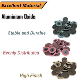 img 1 attached to 🛠️ Coceca 48pcs Roloc Discs with 1/4 Inch Holder for Die Grinder - Quick Change Sanding Discs, Surface Conditioning Discs - Fine, Medium, and Coarse Grits - for Surface Stripping, Grinding, Polishing, Burr Removal, Rust and Paint Removal