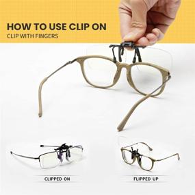 img 2 attached to Versatile Eyewear: Reading Glasses Clip On Magnifiers + Flip Up Blue Light Blocking Clear Glasses for Stylish Men and Women