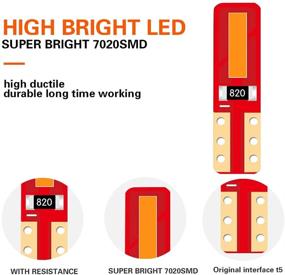 img 2 attached to 🔆 DuaBhoi Dash Light T5 LED Bulb 37 74 2721 Super Bright 7020 Chipsets Replacement - 10PCS Yellow