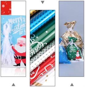 img 3 attached to CLISPEED 7PCS Christmas Goody Gift Bags: Festive Party Favor Bags with Ribbon Ties