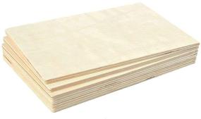 img 1 attached to 🪵 Craft Panel - Wooden Rectangles (10.6 x 7 in, Pack of 6)