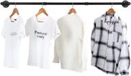 versatile industrial pipe clothing rack wall mounted - stylish vintage garment display for retail, commercial & laundry логотип