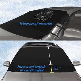 img 1 attached to 🚗 Полная защита: Утолщенное снегозащитное покрытие от ветра для автомобилей, внедорожников/фургонов и малых грузовиков - водонепроницаемое, защита от льда и снега - прочный материал, без царапин