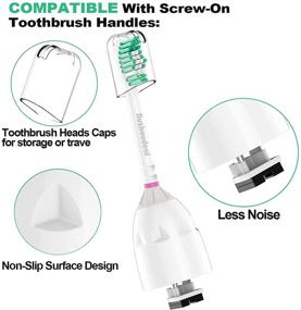 img 2 attached to 🦷 6-Pack Jiuzhoudeal Replacement Toothbrush Heads for Philips Sonicare E-Series, Compatible with Sonicare Essence, Elite, Advance, and CleanCare Screw-on Electric Toothbrush HX7022/66