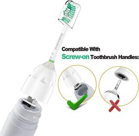 img 1 attached to 🦷 6-Pack Jiuzhoudeal Replacement Toothbrush Heads for Philips Sonicare E-Series, Compatible with Sonicare Essence, Elite, Advance, and CleanCare Screw-on Electric Toothbrush HX7022/66